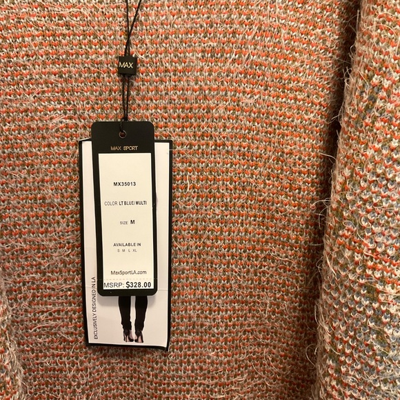 NWT, MAXSPORT Hooded Long Open Cardigan Sweater, Size M, MSRP $328.00 - Picture 4 of 7